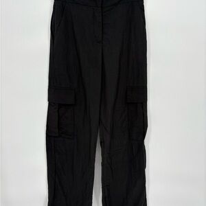 🧲 Nia nylon Cargo Jogger black pants